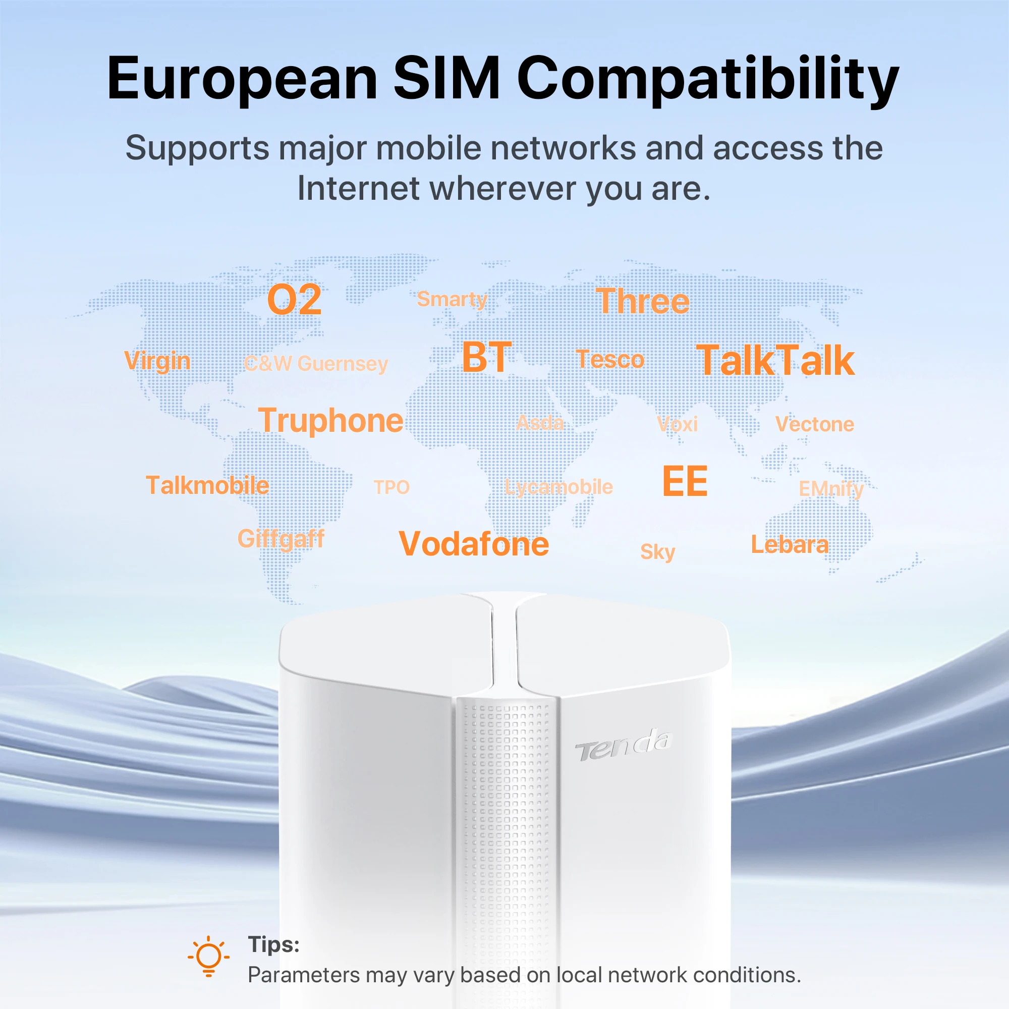 Unlocked Tenda 5G01 Wi-Fi 6 AX1500 CPE 5G 4G LTE Router with SIM Slot 2.4/5Ghz Dual-Mode NSA/SA Wireless Modem for Home Business - Image 6